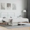 Image de vidaXL Cadre de lit mÃ©tal avec tÃªte de lit blanc 150x200 cm