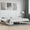 Image de vidaXL Cadre de lit métal avec tête de lit blanc 200x200 cm