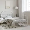 Image de vidaXL Cadre de lit métal avec tête de lit/pied de lit blanc 100x190cm