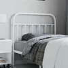 Image de vidaXL Tête de lit métal blanc 100 cm