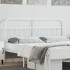 Image de vidaXL Tête de lit métal blanc 180 cm