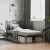 Image de vidaXL Cadre de lit métal sans matelas avec tête de lit noir 90x200 cm