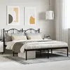 Image de vidaXL Cadre de lit métal avec tête de lit noir 160x200 cm