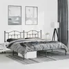 Image de vidaXL Cadre de lit métal avec tête de lit noir 193x203 cm