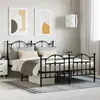 Image de vidaXL Cadre de lit métal sans matelas avec pied de lit noir 140x190cm353457