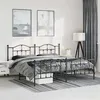 Image de vidaXL Cadre de lit métal sans matelas avec pied de lit noir 183x213cm
