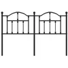 Image de vidaXL Tête de lit métal noir 140 cm
