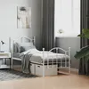 Image de vidaXL Cadre de lit mÃ©tal avec tÃªte de lit/pied de lit blanc 75x190 cm