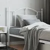 Image de vidaXL Tête de lit métal blanc 100 cm