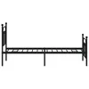 Image de vidaXL Cadre de lit mÃ©tal sans matelas avec pied de lit noir 75x190 cm