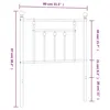 Image de vidaXL TÃªte de lit mÃ©tal noir 75 cm