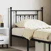 Image de vidaXL Tête de lit métal noir 80 cm