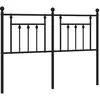 Image de vidaXL Tête de lit métal noir 140 cm