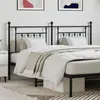 Image de vidaXL Tête de lit métal noir 180 cm