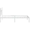 Image de vidaXL Cadre de lit mÃ©tal sans matelas et tÃªte de lit blanc 107x203 cm