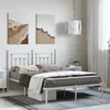 Image de vidaXL Cadre de lit métal avec tête de lit blanc 150x200 cm