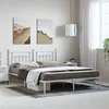 Image de vidaXL Cadre de lit métal avec tête de lit blanc 183x213 cm