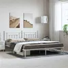 Image de vidaXL Cadre de lit métal sans matelas et tête de lit blanc 193x203 cm