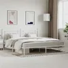 Image de vidaXL Cadre de lit métal avec tête de lit blanc 200x200 cm