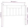 Image de vidaXL TÃªte de lit mÃ©tal blanc 100 cm