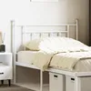 Image de vidaXL TÂ¿Âºte de lit mÂ¿Â¿tal blanc 100 cm