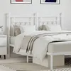 Image de vidaXL Tête de lit métal blanc 150 cm