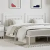 Image de vidaXL Tête de lit métal blanc 200 cm