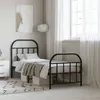 Image de vidaXL Cadre de lit métal sans matelas avec pied de lit noir 75x190 cm