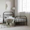 Image de vidaXL Cadre de lit mÃ©tal sans matelas et pied de lit noir 100x200 cm