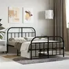Image de vidaXL Cadre de lit métal sans matelas avec pied de lit noir 120x190cm