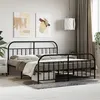 Image de vidaXL Cadre de lit métal sans matelas avec pied de lit noir 180x200cm