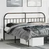 Image de vidaXL Tête de lit métal noir 180 cm