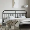 Image de vidaXL Tête de lit métal noir 193 cm