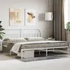 Image de vidaXL Cadre de lit métal avec tête de lit blanc 200x200 cm