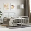 Image de vidaXL Cadre de lit métal sans matelas et pied de lit blanc 120x190 cm353699