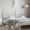 Image de vidaXL Tête de lit métal blanc 200 cm