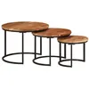 Image de vidaXL Tables gigognes 3 pcs bois massif d'acacia353900