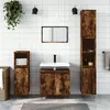 Image de vidaXL Ensemble d'armoires de salle de bain 3 pcs chêne fumé3187794