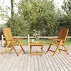 Image de vidaXL Salon de jardin 3 pcs bois de teck solide