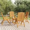 Image de vidaXL Salon de jardin 5 pcs bois massif de teck