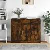 Image de vidaXL Buffet chêne fumé 91x28x75 cm bois d'ingénierie823013