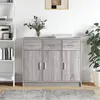Image de vidaXL Buffet sonoma gris 91x28x75 cm bois d'ingénierie823014