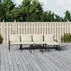 Image de vidaXL Salon de jardin 6 pcs avec coussins sable acier3187961