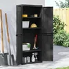 Image de vidaXL Armoire de rangement d'extérieur noir 65x37x165 cm PP364206
