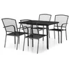 Image de vidaXL Vidaxl Ensemble De Salle À Manger De Jardin 5 Pcs Anthracite Acier