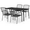 Image de vidaXL Vidaxl Ensemble De Salle À Manger De Jardin 5 Pcs Anthracite Acier