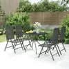 Image de vidaXL Ensemble à manger de jardin 5 pcs anthracite acier