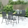 Image de vidaXL Ensemble à manger de jardin 5 pcs anthracite acier3187979
