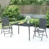Image de vidaXL Ensemble à manger de jardin 3 pcs anthracite acier