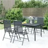 Image de vidaXL Ensemble à manger de jardin 5 pcs anthracite acier
